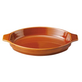 Santo 16153 Banko Ware Family Au Gratin Dish, Large, Diameter 11.8 inches (30 cm), American Made in Japan