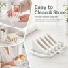 Jabonera de silicona para ducha con autodrenaje (2, blanco)