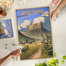Lantern Press 1000 Piece Jigsaw Puzzle, Mesa Verde National Park, Colorado, Lithograph