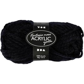 Creativ Fantasia Polyacrylic Wool - Black - 45m