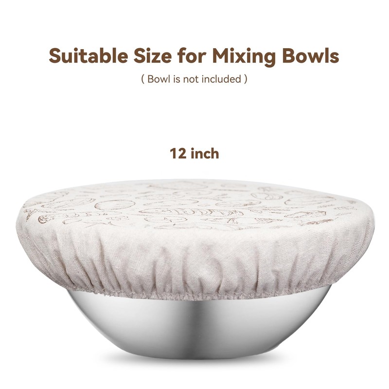 2 Pack 12″ Bowl Covers for Bread Proofing with Plastic