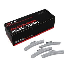 CKAuto MC-Series Zinc Clip on Wheel Weights, 1.75oz, Coated, 25 Pcs/Box