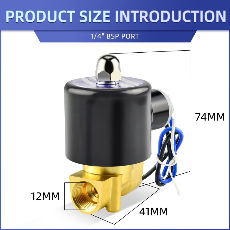 ERGAOBOY 1/4 inch BSP 220 V brass electric solenoid valve