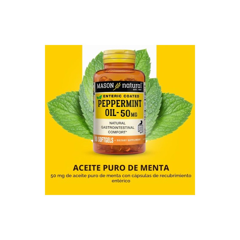 Mason Natural Aceite de Menta | Comodidad Gastrointestinal Natural |