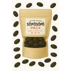 SÖPÖSÖPÖ Scandinavian Treat Pack – Tyrkisk Peber Original Salty Licorice – 150g Nordic Candy Bag – Strong Salmiakki Flavor – Vegan Soposopo