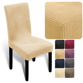 Melody Chair Cover, Chair Protector, Swing Chair Cover, Soft Elastic Material, Universal Size for Dining Room and Swing Chairs (Cream, Pack of 2)