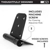 Ilyapa Heavy Duty Self Closing Shed Door Hinges, 4 Pack
