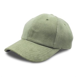 Faux Suede Cap (Olive)