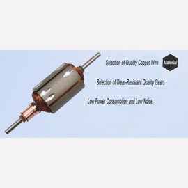 RPTCOTU R555 Brushed Vibration Motor DC 12V-24V 8000RPM Dual Head High Torque Electrodynamic Vibration Motor with 2 Ferrous Sector Rotating Mass Blocks(Motor R555)