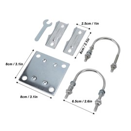 Aluminum Alloy Antenna Mast Pipe Mount Bracket, Stable Support Flexible Adjustment for Outdoor, Suitable for Roof Wall, Antenna Mast Bracket (B)