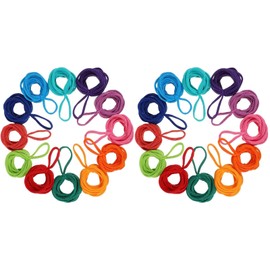 FAVOMOTO 384PCS Colorful Loom Loops Potholder, Elastic Potholder Loops Flexible Loom Kit Loom Loops Refill Packs Bulk Weaving Crafts Knitting Loops for DIY Crafts Supplies