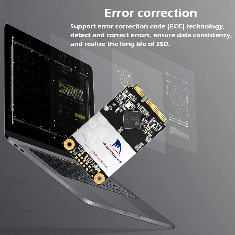 SSD mSATA 128GB Sharkspeed Plus Internal Mini SATA SSD Drive,