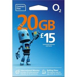 O2 International Pay As You Go / Payg Micro / Standard Sim Card