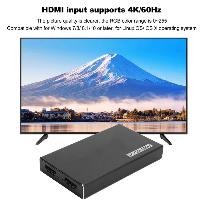 Game Recording Live Streaming Box OBS Video Collect Card 4K