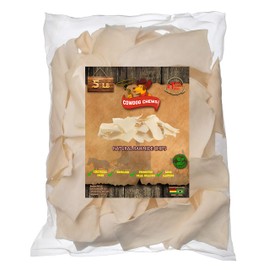 Cowdog Chews Natural Rawhide Chips – Premium Long-Lasting Dog Treats with Thick Cut Beef Hides (5 Lb)