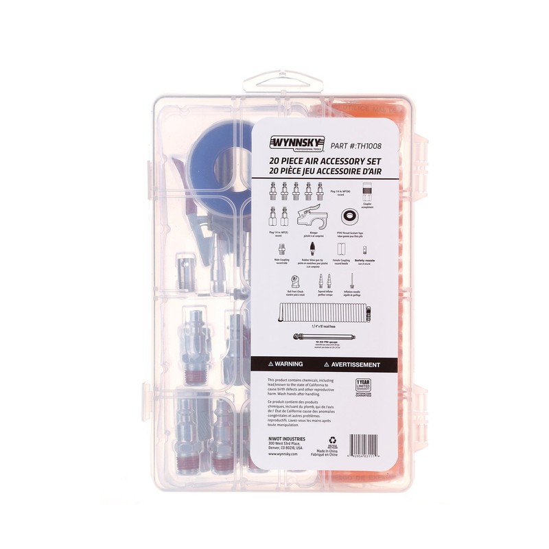 WYNNsky 1/4 Inch NPT Air Accessory Kit - 20 Piece,