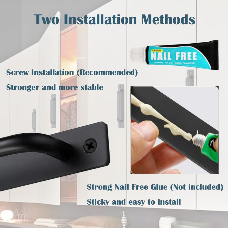 WIENOLOA Barn Door Handles 2 Pack, Sliding Door Handle 5