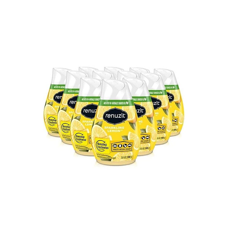 Renuzit Adjustable Solid Gel Air Freshener Cone, Sparkling Lemon, Nonstop