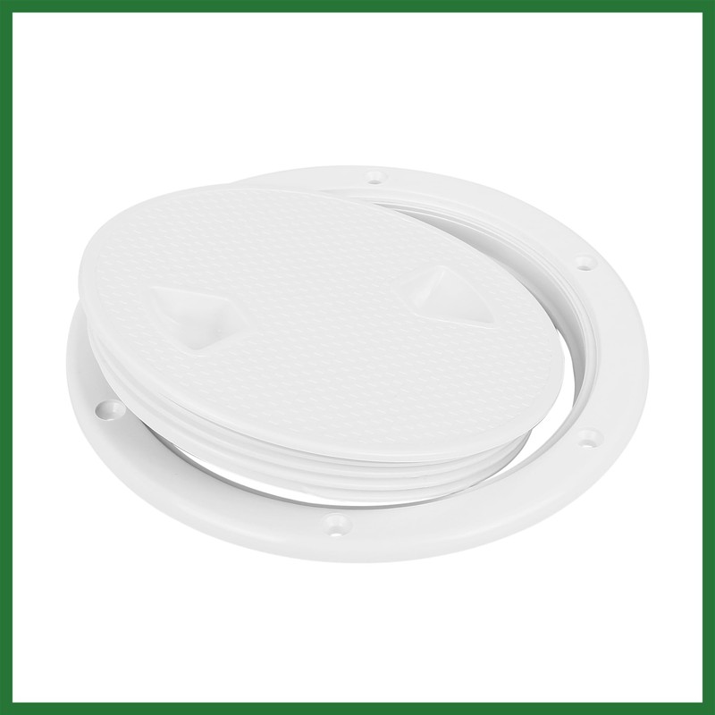 Motoforti 4" Boat White Circular Inspection Hatch Deck with Detachable