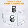 3D Printer Filament Storage Rack Desktop, 2-Tier Metal Rolling Spool