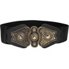 BlackButterfly Vintage Wide Elastic Stretchy Antique Buckle Belt, black