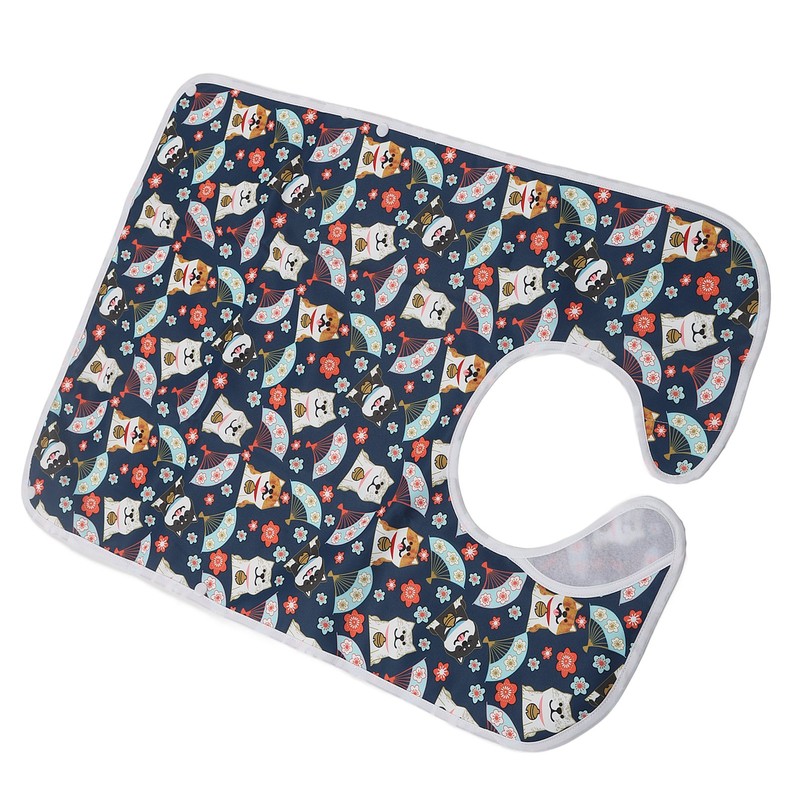 Eating Adults Bib Waterproof Reusable 3 Layers Washable Clothing Protector