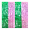 2 Pack Pink and Green Party Backdrop Wave Shaped Party
