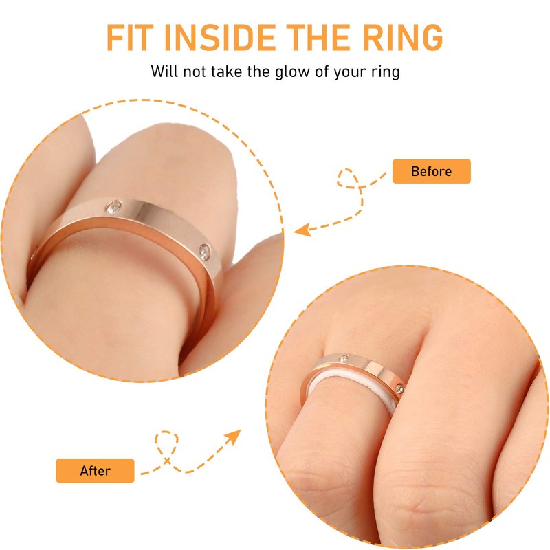 Zonon 114 Pieces/ 6 Sheets Invisible Ring Size Adjuster 6