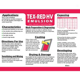 Ecotex Tex Red HV High Viscosity Textile Screen Printing Emulsion Gallon - 128 oz.