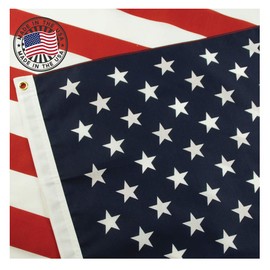 American Flag 3x5 Waterproof Outdoor by Grace Alley, Heavy Duty Fade Resistant Bright Color - Long Lasting Polyester Cotton Blend with Brass Grommets, 100% Made in USA