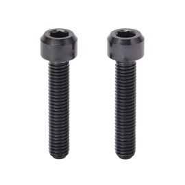 2pcs Bike Brake Screw M5 25mm Accurate Thread Polishing Alloy Small Portable Brake Screw Replacement for Mountain Bike Black