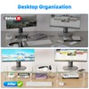 Simple Trending Dual Monitor Stand Riser, Computer Office Desktop Organizer
