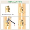 M METERXITY 100-Pack Small Door Hinges, 0.39in (10mm) Brass Interior
