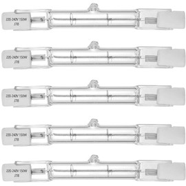 VINBE 150W Halogen R7S 78mm Dimmable 1500lm (5 Pack) J Type Linear Double Ended Floodlight Bulb 230V for Work, Security, Landscape Lights, Floor Lamps, Warm White 2700K