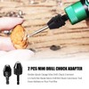 Mini Drill Chuck Adapter 2 PCS Keyless Quick Change Mini