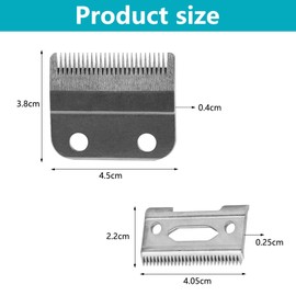 SANTUO 4pcs Stagger Sharp Universal PRO Hair Clipper Replacement Blades for WAHL Clippers and Magic Clip 8148 Series Adjustable Detachable Stainless Steel Ceramic Blades for Barbers