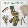 RosyClouds Womens Girls Knee High Socks Green Vintage Argyle Novelty
