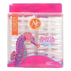 Mc Nails Tips Para Uña Cristal Forma Punta De Lanza, 700 Pzs Mc Nails