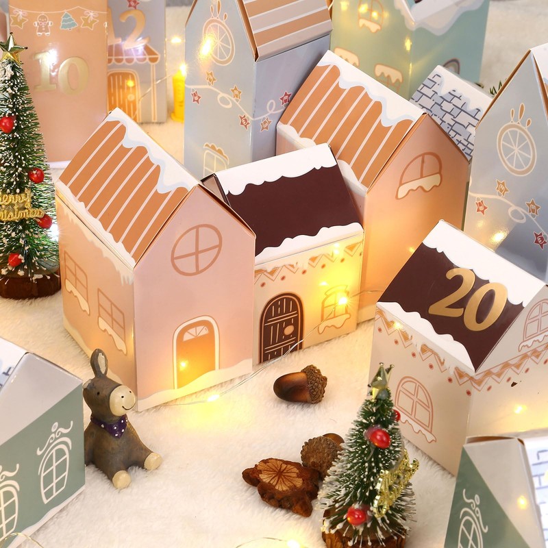 Kesote Advent Calendar for Filling Children's Christmas Calendar Boxes Houses
