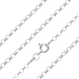 ARDU 925 Sterling Silver Belcher Chain Necklace – 2.5mm Fine Chain in 16 to 28 inch | Silver Necklace for Women & Men | Lightweight, Hypoallergenic & Ideal for Layering or Pendant