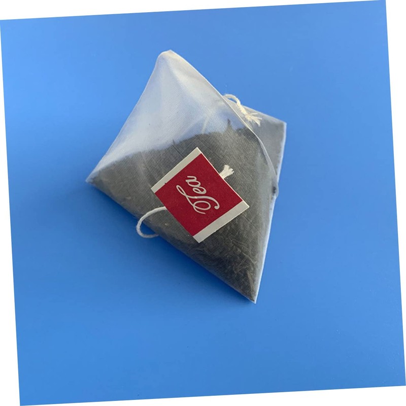 ABOOFAN 100pcs Nylon Tea Filter Bags Drawstring Reusable Loose Leaf