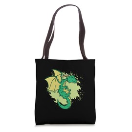 cool Dragon with Horns funny Animal Tote Bag