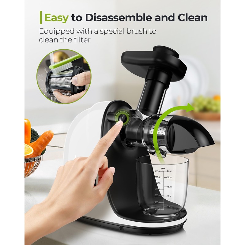 Jocuu Slow Masticating Juicer with 2-Speed Modes - Cold Press