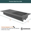 Shoemaker Manufacturing, Storm Gray, 4x10, Premium Floor Register, All Steel