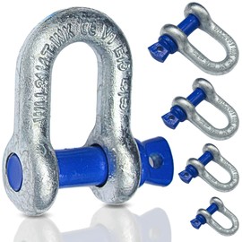 Shackle straight 0.5 t - 12 t | Shackle set galvanised steel | 2, 4, 10 pieces | version shackle 0.75t 2 pieces