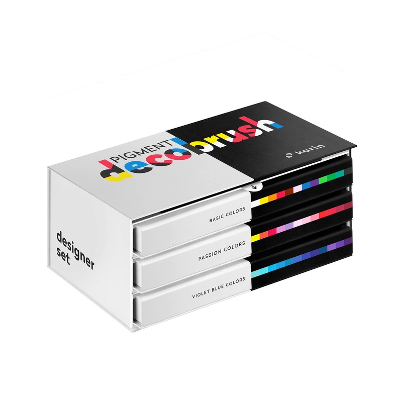 Karin Pigment Decobrush DESIGNER 36 Set (Basic, Passion, Violet-Blue) KAR29C8