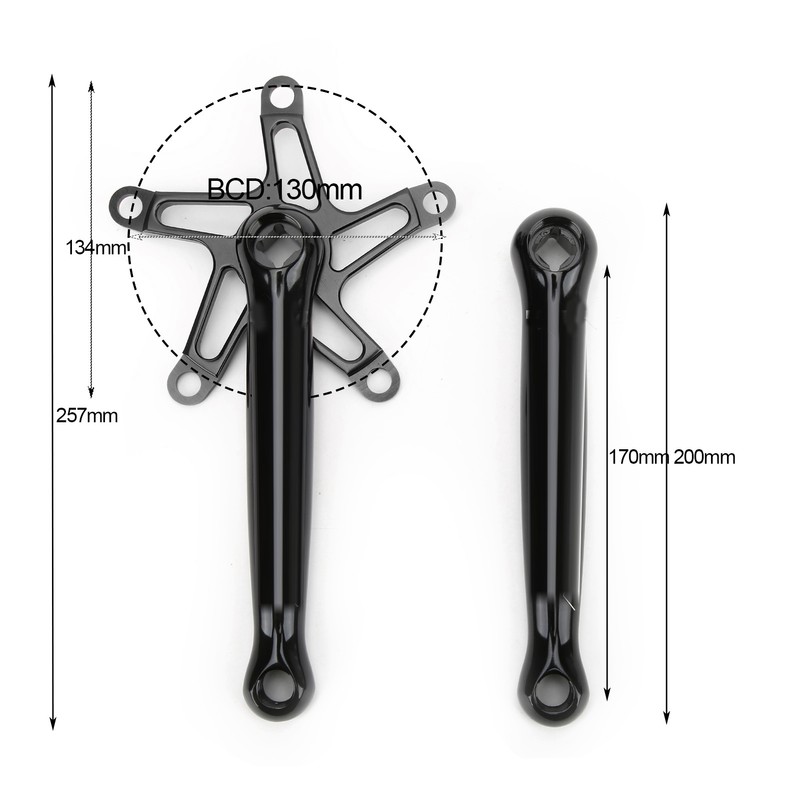 Bolany Folding Bicycle Square Hole Crank 130BCD Sprocket Single Disc
