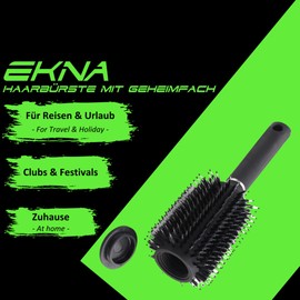 EKNA Hair Brush with Secret Compartment - Safe for Beach - Travel Safe - Secret Hiding Place for Money - Money Hiding Place - Brushes Hair for Money Hide
