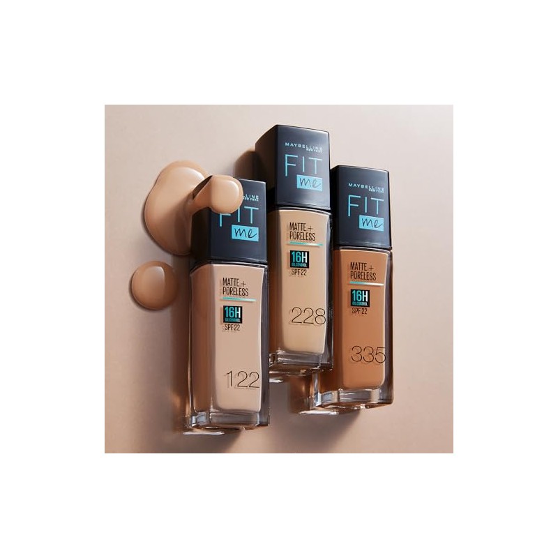 MAYBELLINE Base de Maquillaje Fit Me Matte Poreless, Natural Buff