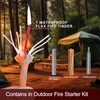 Flint and Steel Fire Starter Kit With Magnesium Rods, Paracord